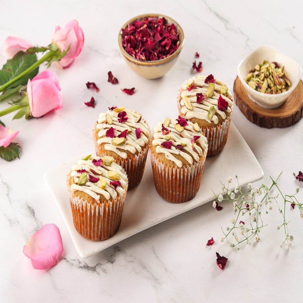 Sugar Free Blush Pistachio Muffins [4 Pieces, 100 g Each]