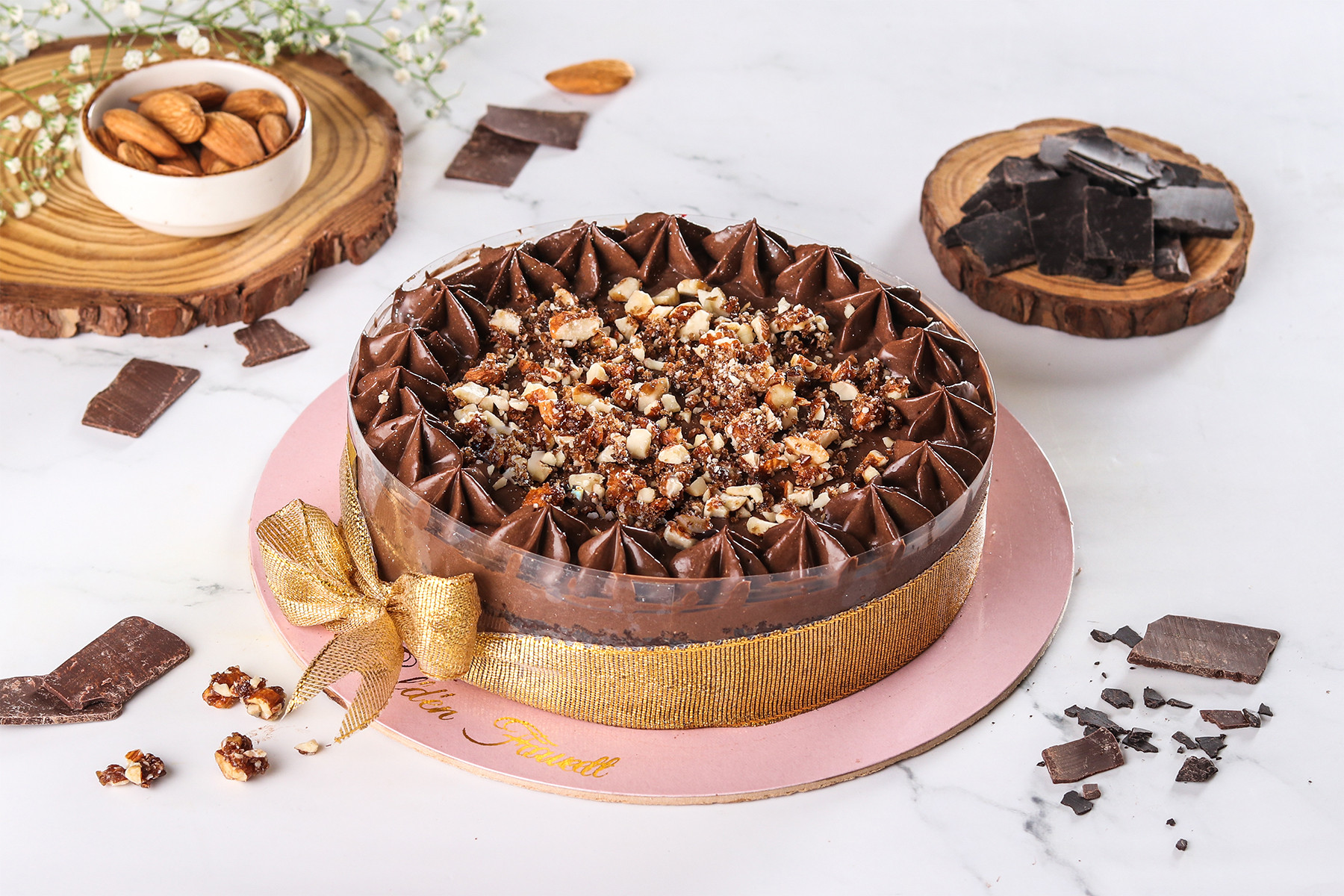 Chocolate Almond Nougat Cake