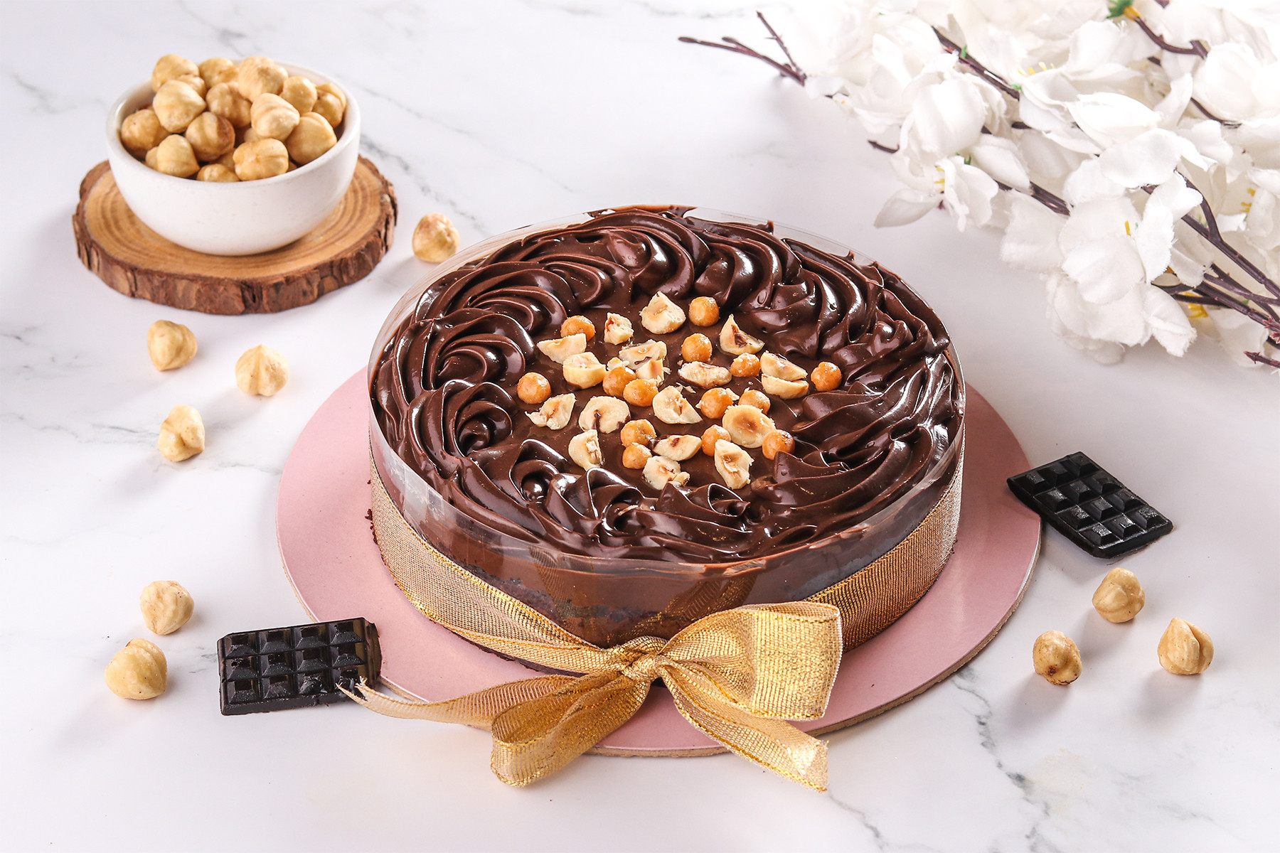 Belgian Chocolate Hazelnuts Cake