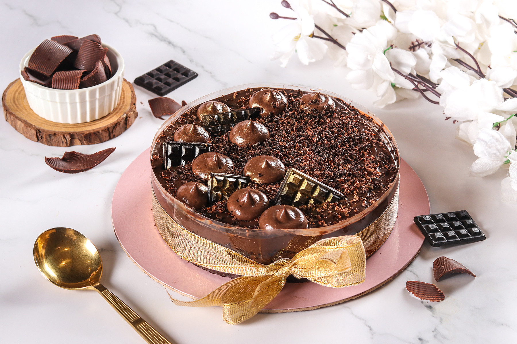 Dark Chocolate Truffle Cake