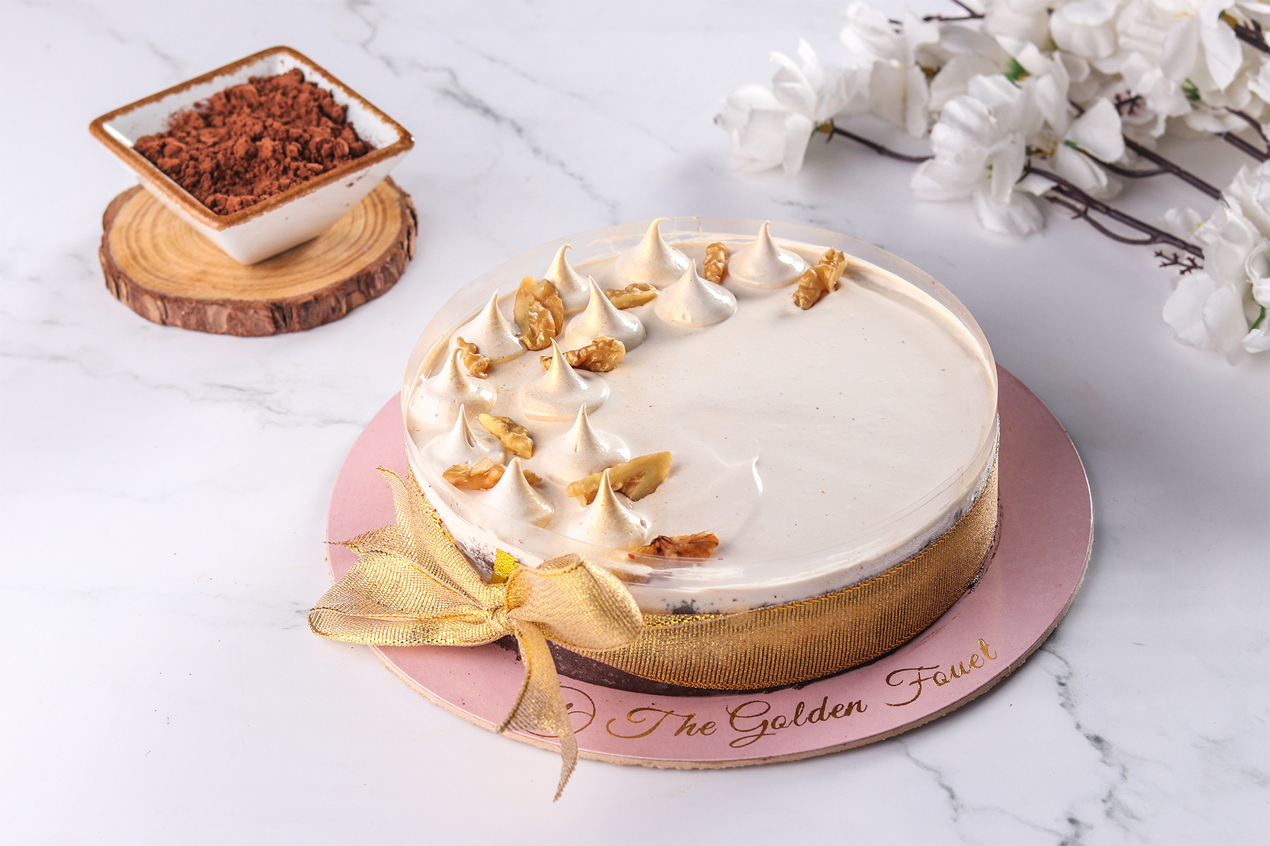 Sugar Free Mocha Walnut Kiss Cake