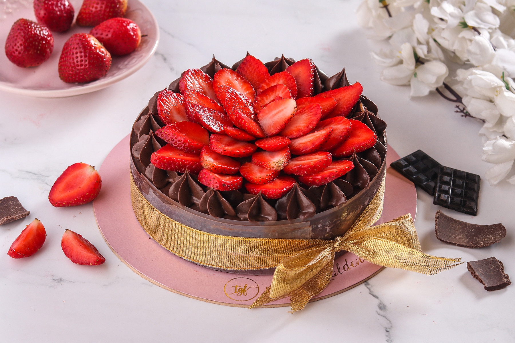 Vegan Sugar Free Chocolate Strawberry Overload Cake