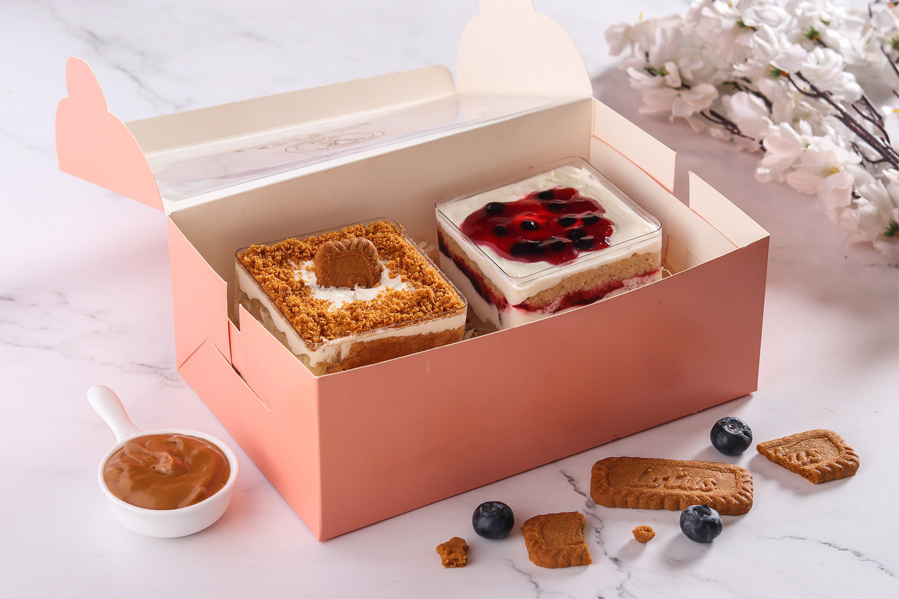 Two Tub Box of Delight (Blueberry Tub & Biscoff  Tub)