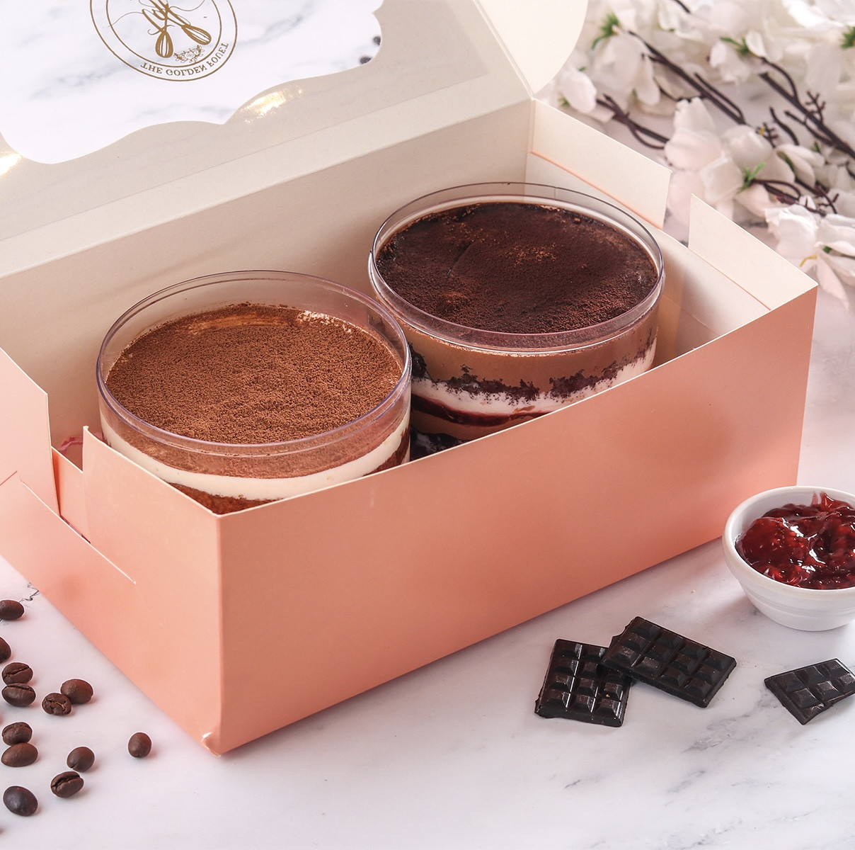 Two Tub Box of Love (Chocolate raspberry Tub & Tiramisu Cloud Tub)