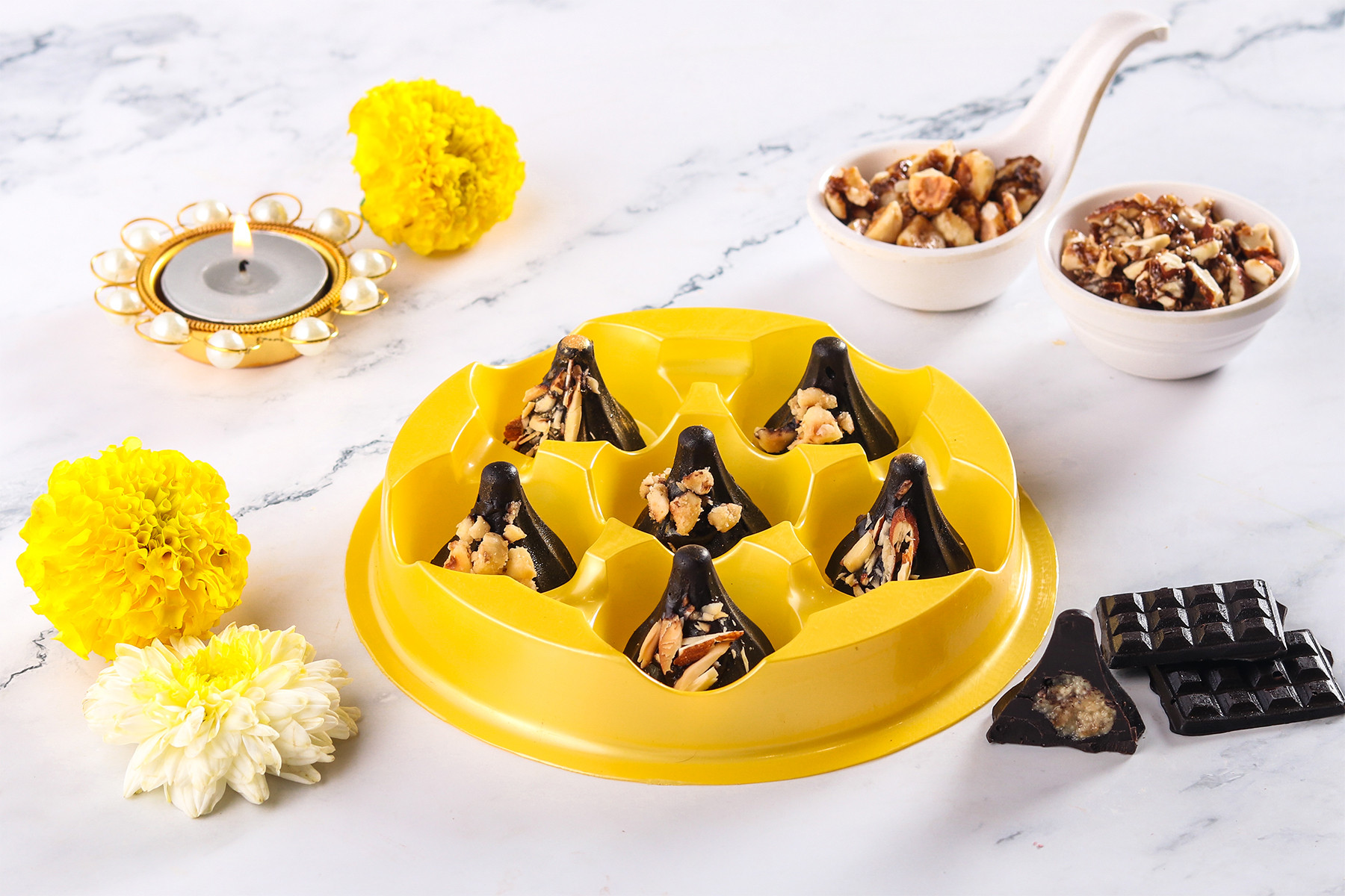 GANPATI Special Sugar Free Assorted Chocolate MODAK [Box of 6]