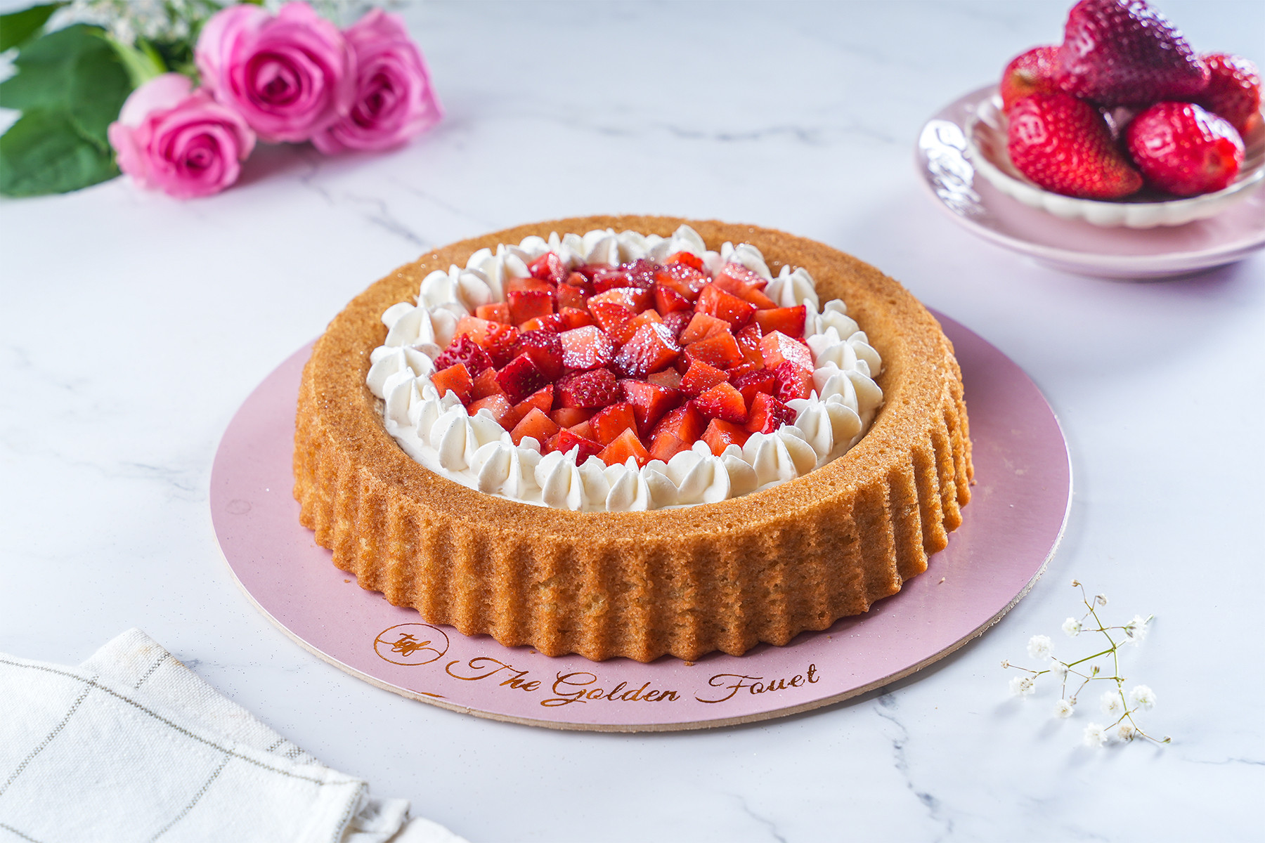 Classic Strawberry Tresleches Tart