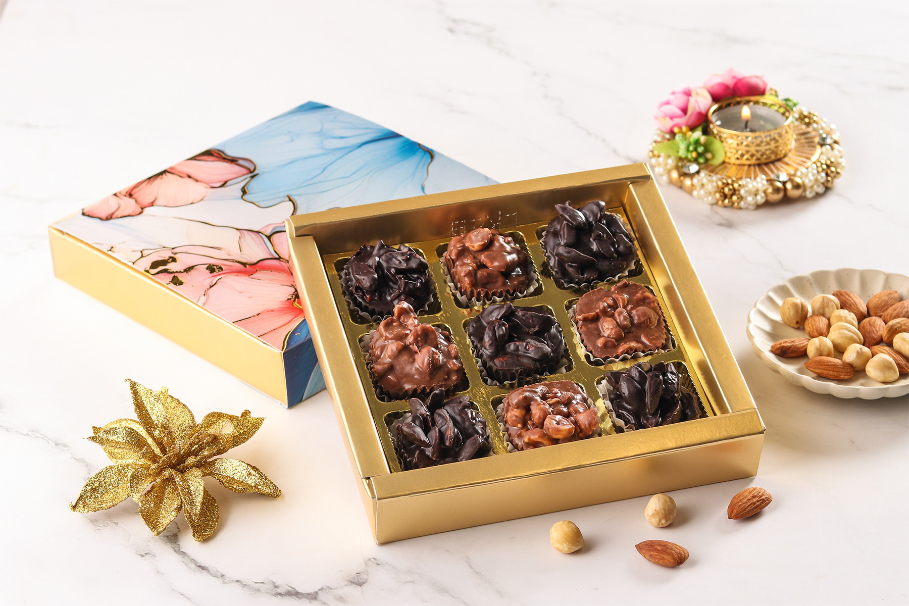 Festive Assorted Chocolate Rocks [Box of 6]