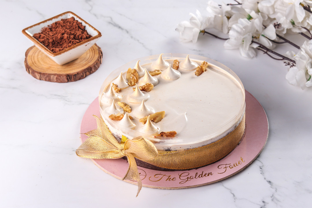 Mocha Walnut Kiss Cake